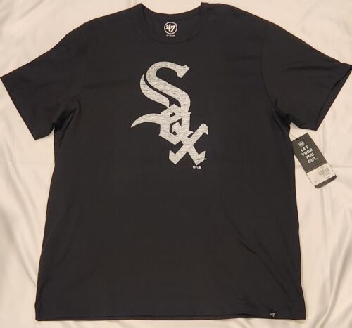 NEW Chicago White Sox '47 Brand Flint Black Men's XL T-Shirt MLB Baseball