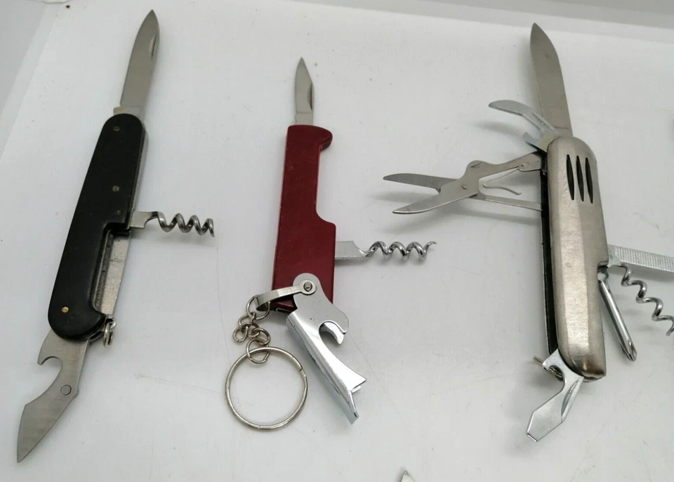 #1 lote de trabajo 11 cuchillos plegables de bolsillo vintage Jack hoja suiza cuchillo de aleta garra Foto 3 de 4