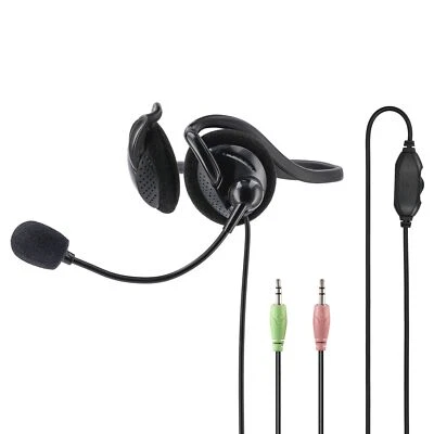 Hama PC-Office-Headset Neckband NHS-P100 Stereo, flex. Mikrofon, 2x 3,5mm Klinke - Bild 1 von 4