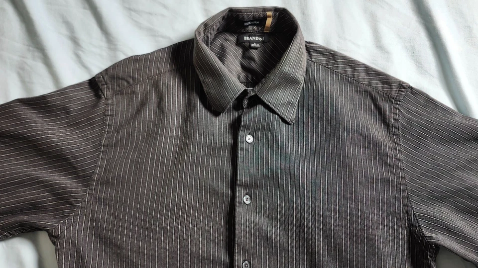 Camisa masculina manga longa BRANDINI tamanho grande cor preta - Imagem 2 de 4