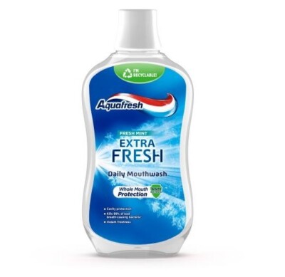 11,48 /L - 4x Aquafresh Mundwasser - Fresh Mint - extra frisch Täglich - 500ml