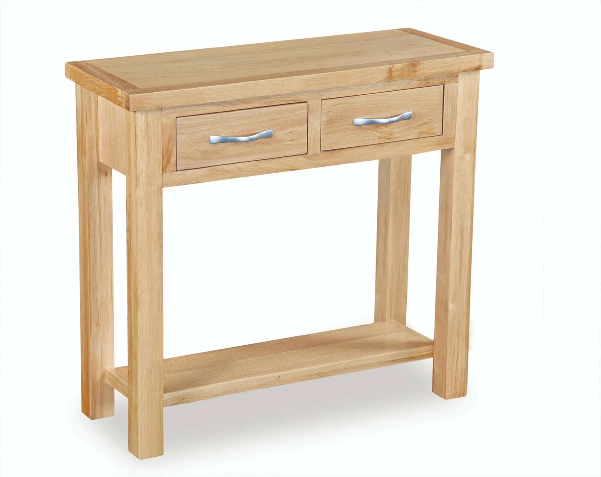 Oak console table ebay deals