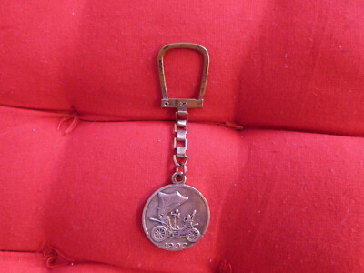 Antique Metal Squeeze Keychain ''Garage Promsy-Gueux-Rue d'Igny''-Tacot-60s