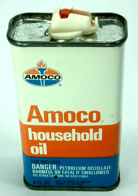 VINTAGE AMOCO ADVERTISING HOUSEHOLD OIL HANDY OILER TIN | eBay