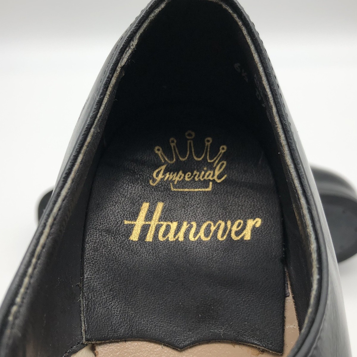 UNWORN NOS | HANOVER 6.5D BLACK CAPTOE OXFORD DRESS SHOE UNWORN NOS | HANOVER 6.5D BLACK CAPTOE OXFORD DRESS SHOE