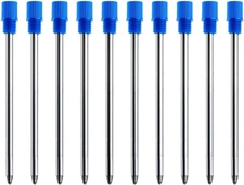 Blue Ink Refills (10 Pcs), Replaceable Pen Refills, 2.75 Inch (70 Mm) Ballpoint 