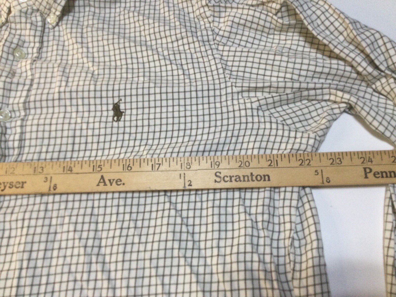 Polo uomo Ralph Lauren vestibilità classica logo pony bottoni camicia a quadri grande