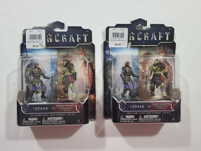 WarCraft Mini Figure 2-Pack [ Lothar vs Horde Warrior ] Lot - NEW