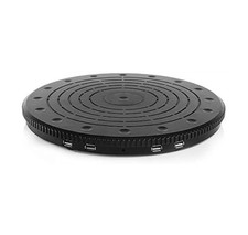 Revolution Station 12'' Swivel Rotating Monitor Stand with 4 USB Charging Ports