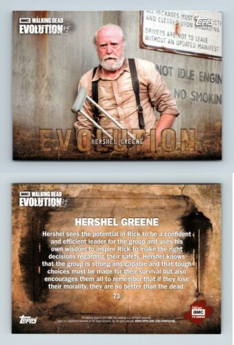 Hershel Greene #73 The Walking Dead Evolution 2017 Topps Trading Card - Picture 1 of 1