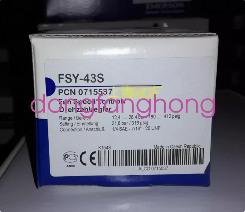 1pcs NEW EMERSON ALCO Fan Governor FSY-43S 12.4~28.4 bar Speed Control Switch - Image 4 of 4