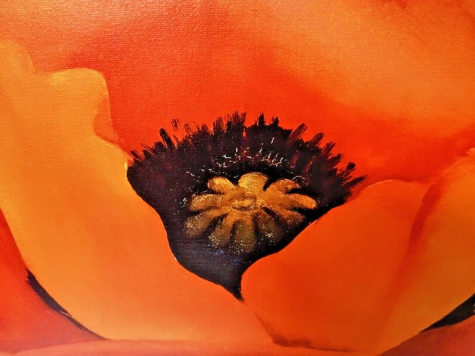 GEORGIA O'KEEFFE RED POPPY 1927  MINIMALISM ART GICLEE PRINT FINE CANVAS - Image 4 of 4