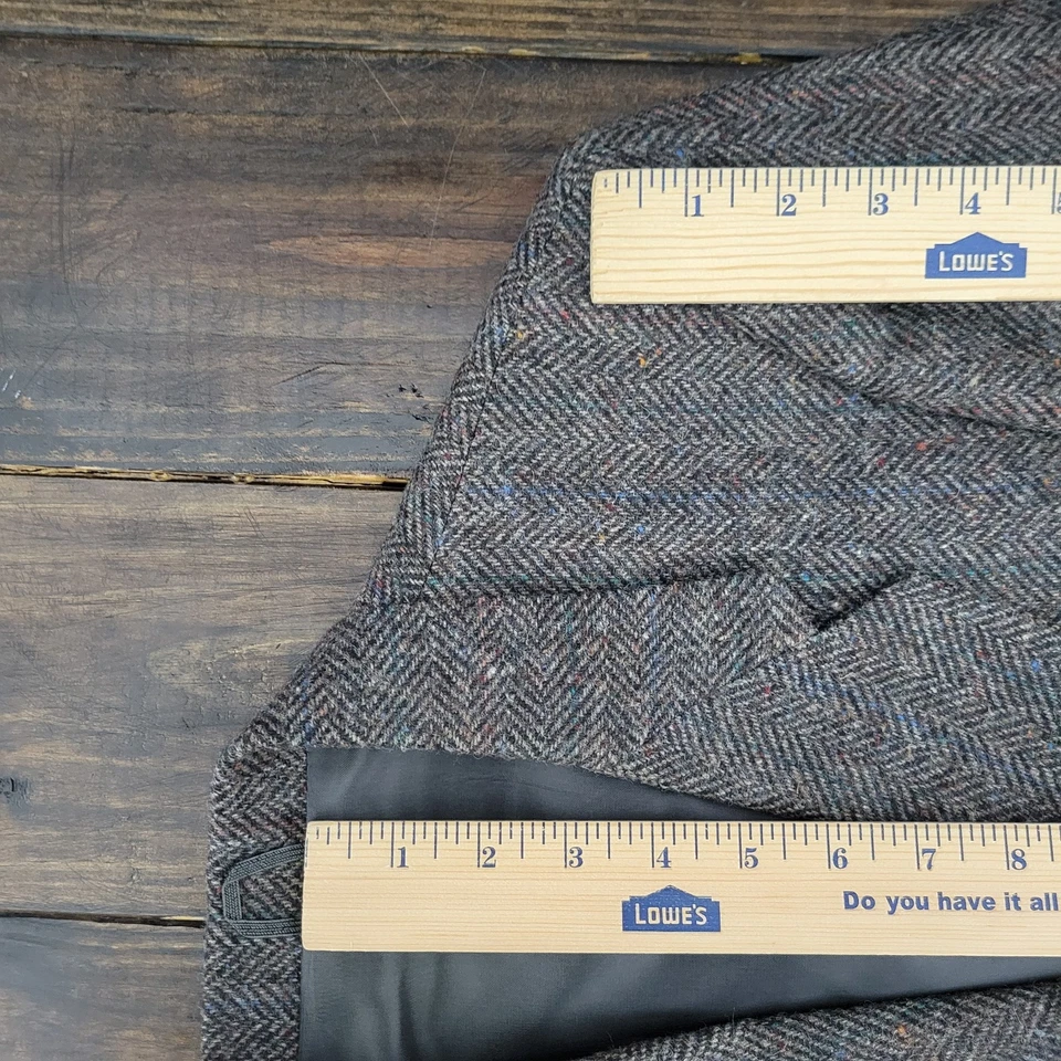 Eloven Farah Men's Tweed Sport Coat Blazer Two Button Brown Herringbone Wool 38R - Image 4 of 4