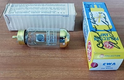 General Electric CWA Projection Lamp 750W 120V  NOS for Bell & Howell