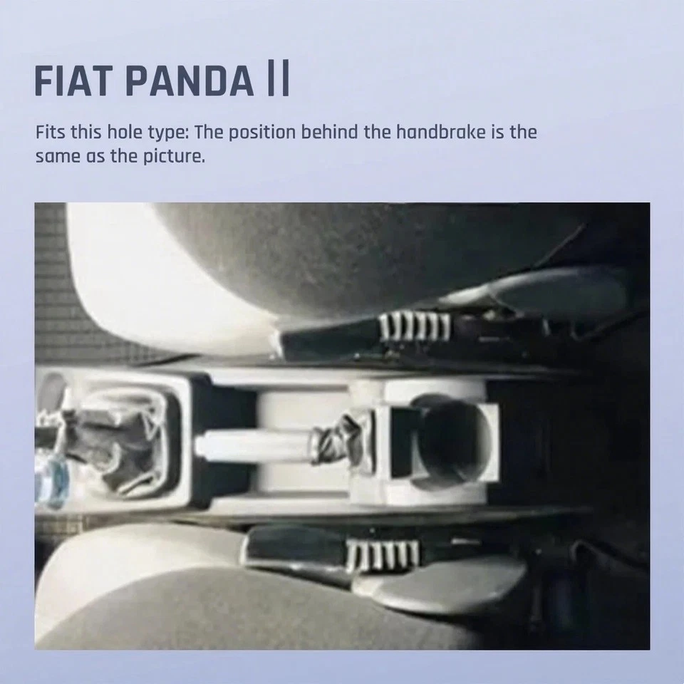 Caja reposabrazos para Fiat Panda II Central Doble Capa Espacio Almacenamiento con Portavasos Foto 2 de 4