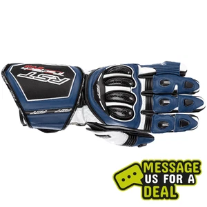 RST Tractech Evo 4 (ce) Leather Motorcycle Racing Gloves - Blue