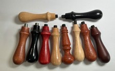 Medium Ball-top style Wood Wax Seal Stamp Handles Lot of 10 read