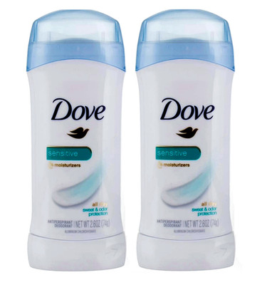 Dove Sensitive Antiperspirant Deodorant Moisturizers - All Day Protection 2 Pack