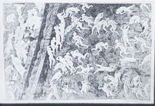 Dante/Virgil Meet Naked Souls, Sandro Botticelli, Magic Lantern Glass Slide