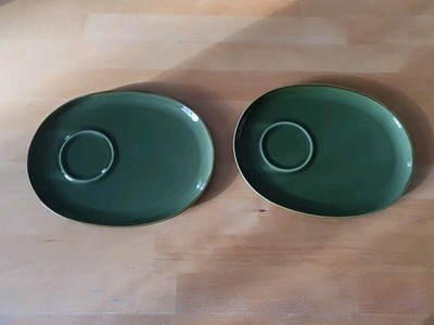2 Ikea Teller  Kaffee Tee Vintage Grün 18004
