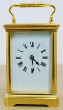 Top Quality Antique French 8 Day Striking Gilt Brass & Glass Carriage Clock