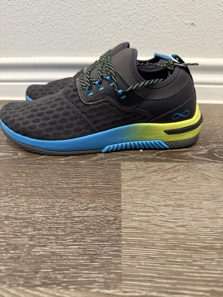 Gray Infinity Sneakers Size 10 With Blue And Green Details / Shoes For Nurses - Image 3 of 4