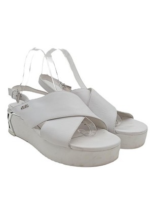 KARL LAGERFELD Plateau-Sandalen Damen Sandalen Gr. DE 39 weiß Casual-Look
