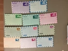 Eleven '50-'60 Israel mint aerograms