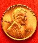 1946-S Lincoln Wheat Cent Penny GEM RED BU From an Original Bank Roll