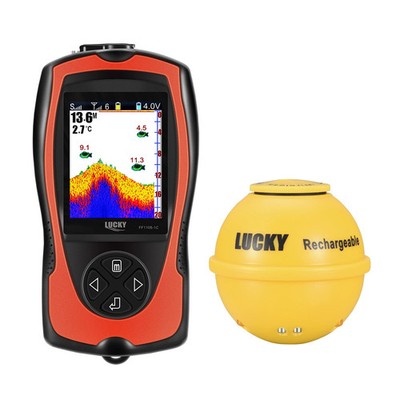 LUCKY FF1108-1CWLA Wireless Fish Finder 45M Sonar Depth Finder Rechargeable