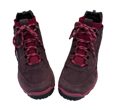 Ecco ExoHike Mid GTX Women EU 39 US 8.5 Sangria Shoes Sneakers Leather Mid Top