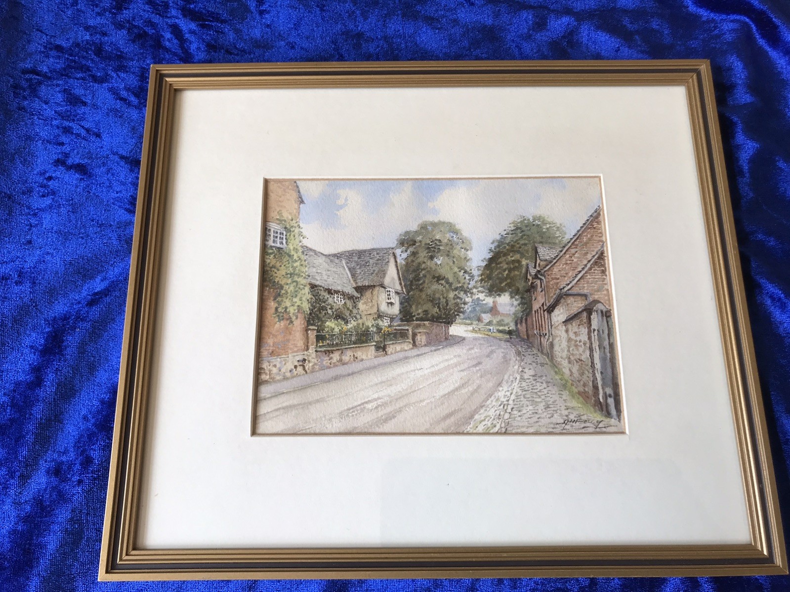 Albert Henry Findley 1880-1975 Rearsby Village-Leicestershire-Watercolour-Framed