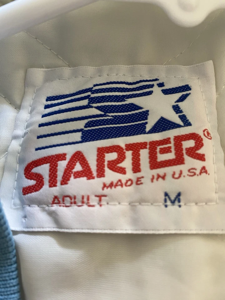 Chaqueta De Colección UCLA Bruins Starter Satén Mediana Blanca Azul Dorado Hecha en EE. UU. 80s 90s Foto 3 de 4