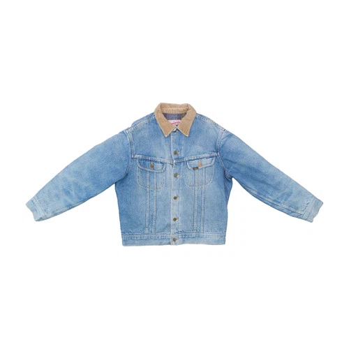 Lee Storm Rider Vintage 1980s Denim Jacket Acid-Wash Blue - product listing photo