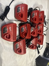 A Lot Of 10 Milwaukee M12 Lithium Charger Kit Pack C592