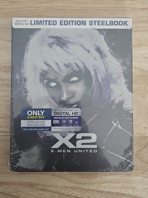 X2: X-Men United (Blu-ray Disc, 2016, SteelBook) New Sealed