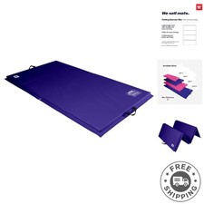 4ft x 8ft x 2in Foldable Exercise Mat - Lightweight  Durable for Home Workouts