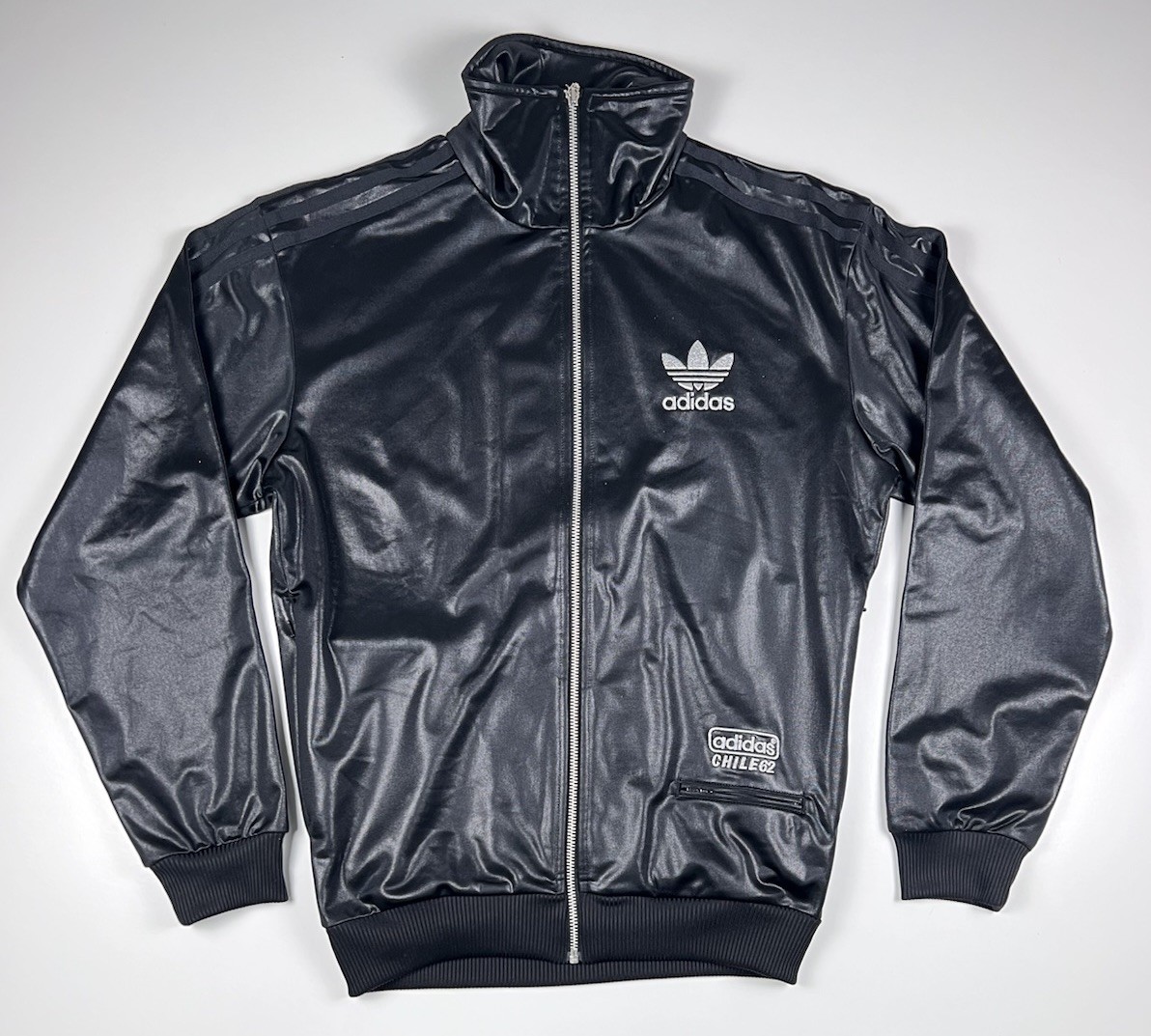 Felpa Adidas Chile 62 Track Top Uomo Taglia S Nera / Argento Men Track Jacket