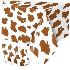 3 Pack Highland Cow Print Tablecloth Western Highland Cow Party Supplies 51 x