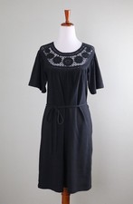 ANN TAYLOR LOFT NWT $84 Crochet Lace Yoke Belted Waist Dress Size Small