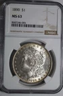 1890 Morgan Silver Dollar NGC MS63 #005