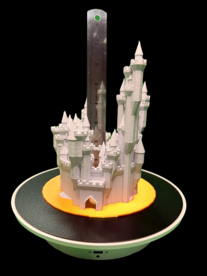 哥特式城堡 LED 蜡烛架 – 真丝黑色饰面 – 中世纪幻想装饰 — 第 2/4 张图片