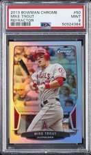 2013 BOWMAN CHROME REFRACTOR #50 MIKE TROUT PSA 9