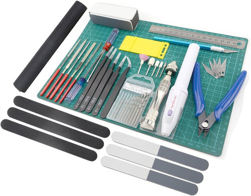 Professional 33 PCS Model Tools Kit Modeler Basic Tools Craft Set Hobby Building - Picture 6 of 12
