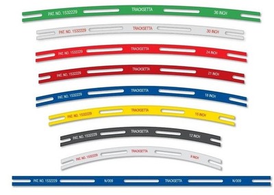 Track Laying Templates, straight & curves Tracksetta - N Gauge/ OO9 Narrow gauge