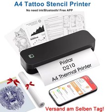 Pristar A4 Thermodrucker tintloser Drucker für Zuhause oder Büro Tattoo Drucker