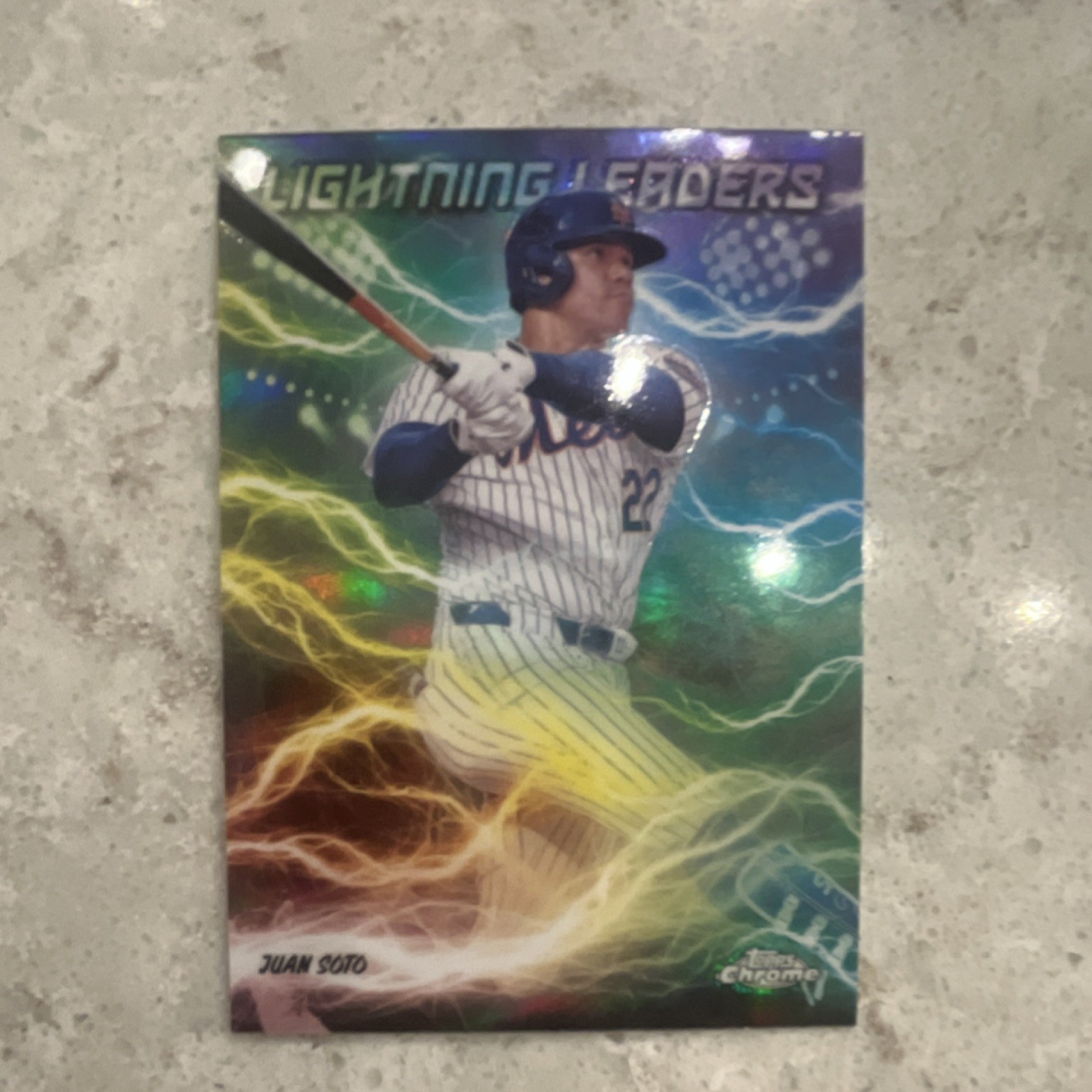 Topps 2025 Chrome Lightning Leaders Juan Soto LL-8 New York Mets Insert