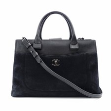 CHANEL Neo Executive Tote Black 2-Way Suede Black Leather