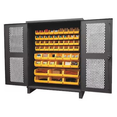 Durham Mfg Hdcv60-54B-95 Super Duty Bin Cabinet, 60 In W, 78 In H, 24'' D, 54
