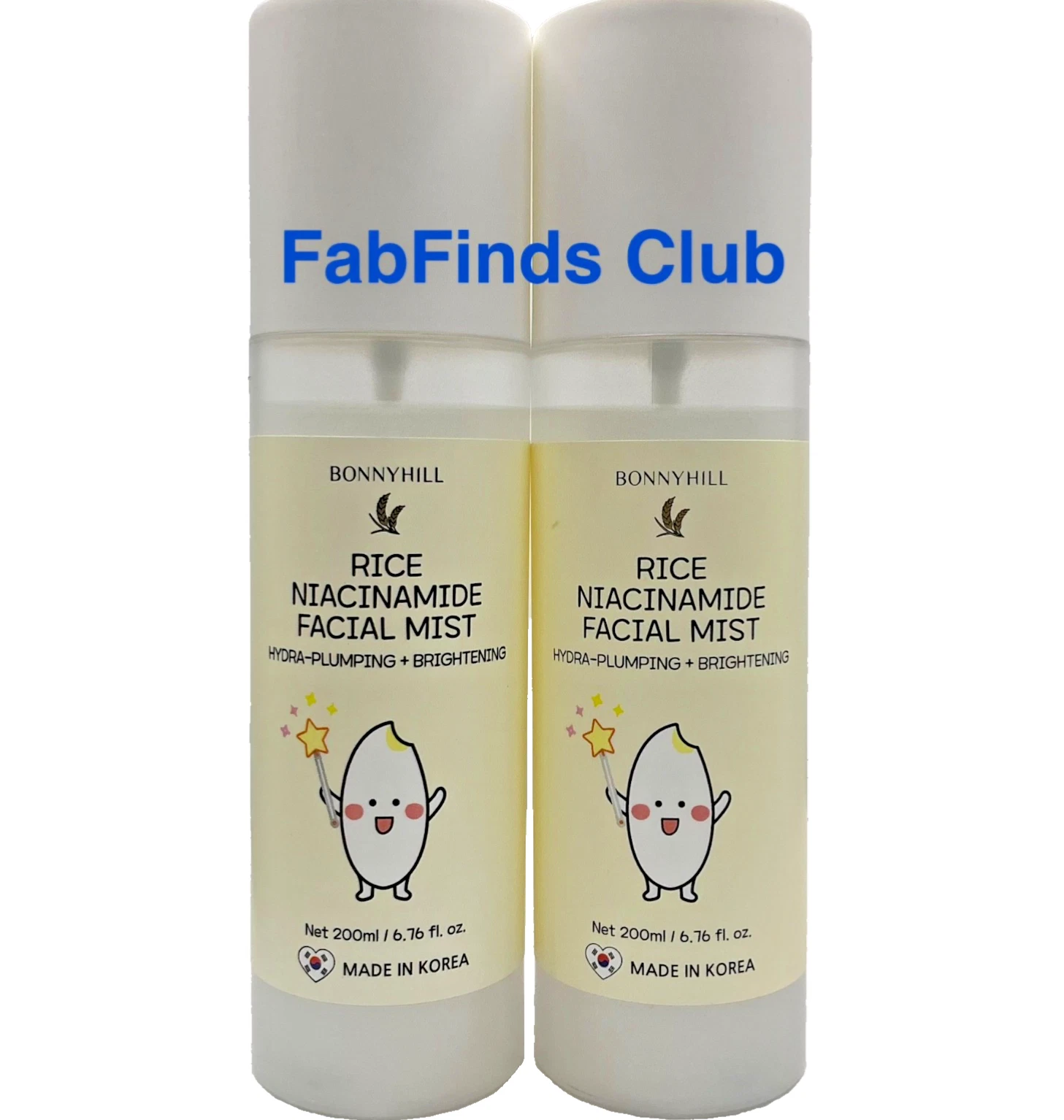 2x Bonnyhill Rice Niacinamide Facial Mist Brightening Plumping K Beauty